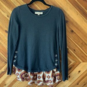 LOFT Mixed Media Top